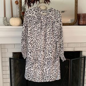 Anthropologie Cloth & Stone Lined Animal Print Dress